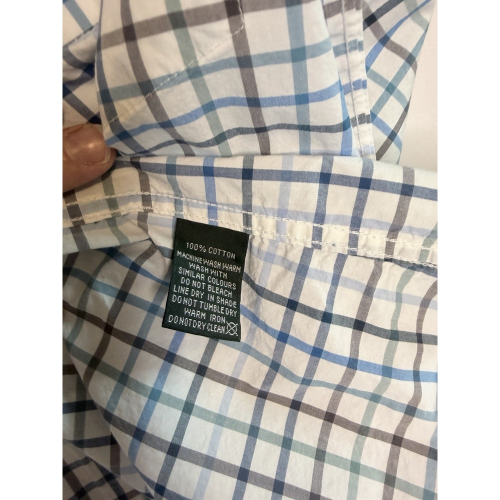 Rodd & Gunn Shirt Mens S Blue Gingham Plaid Sports Fit Long Sleeve Button Down - Picture 4 of 14